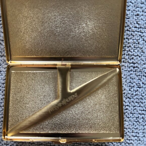 YSL Yves Saint Laurent Gold Silver Vintage Cigarette Case - Picture 3 of 11